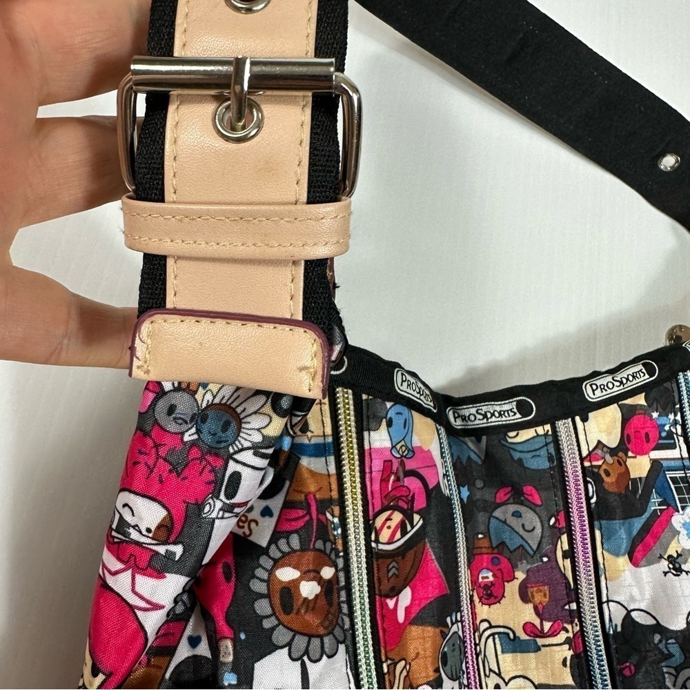 ProSports Purse Bag  Colorful Illustrated (TokiDoki inspired) Zippers Adjustable - Picture 5 of 14